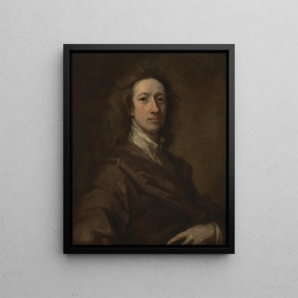 Cornelis de Bruyn 1652–1727 - Sir Godfrey Kneller — framed artwork on a wall