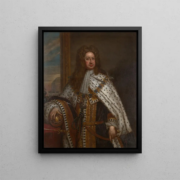 King George I of Great Britain and Ireland - Sir Godfrey Kneller — framed artwork on a wall