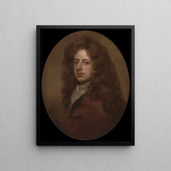 Self-portrait - Sir Godfrey Kneller — framed artwork on a wall