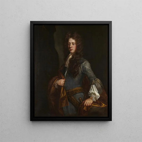Sir Charles Barrington Bart - Sir Godfrey Kneller — framed artwork on a wall