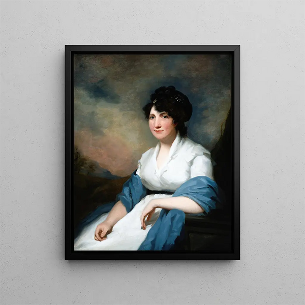 Lady Delves Broughton - Sir Henry Raeburn — framed artwork on a wall