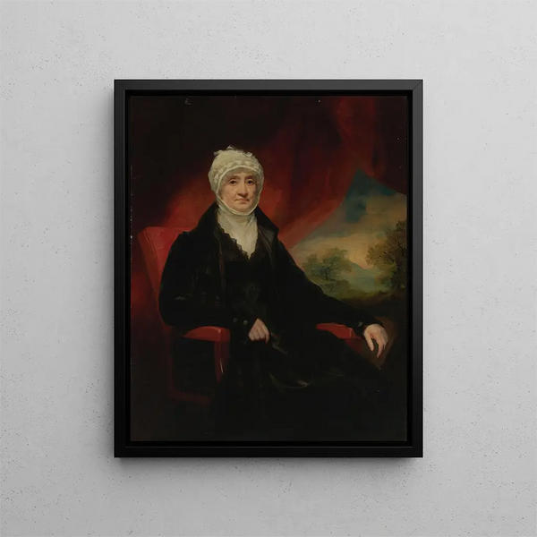 Portrait of a lady said to be Mrs. Marion Corry Gilchrist - Sir Henry Raeburn — framed artwork on a wall