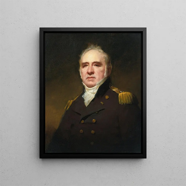 Portrait painting of Captain James Forbes Drummond, R. N. of Hawthornden - Sir Henry Raeburn — framed artwork on a wall