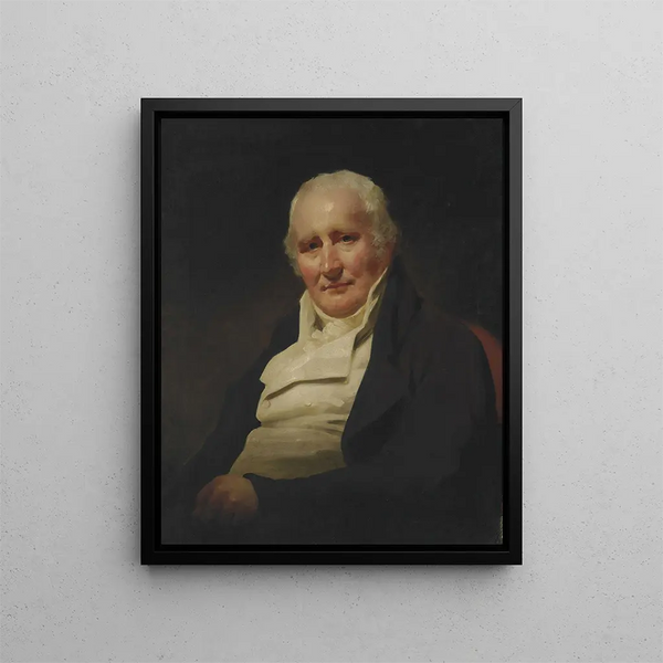 Portrait painting of M. Spottiswood - Sir Henry Raeburn — framed artwork on a wall