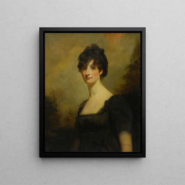 Portrait of Mrs. Blair - Sir Henry Raeburn — framed artwork on a wall