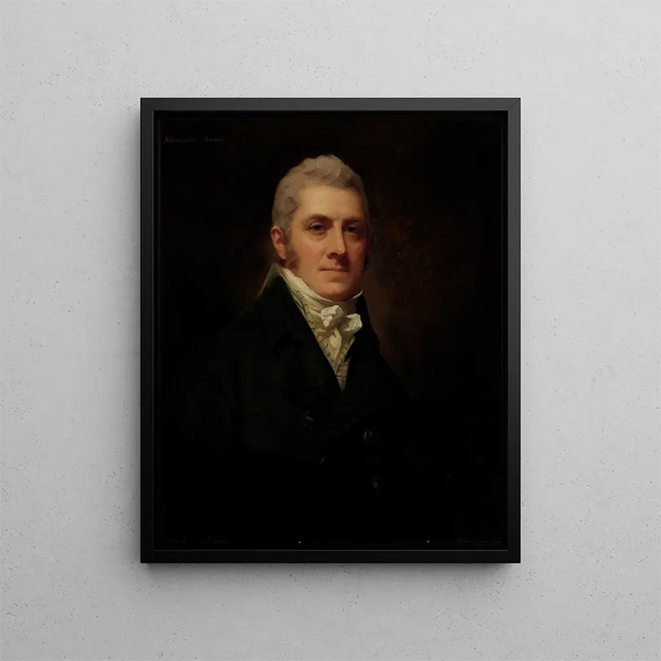 Portrait of Sir Alexander Munro - Sir Henry Raeburn — framed artwork on a wall
