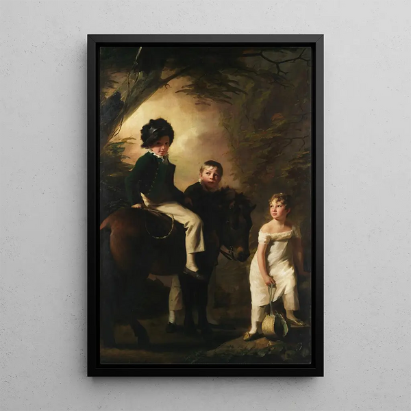 Les Enfants Drummond - Sir Henry Raeburn — framed artwork on a wall