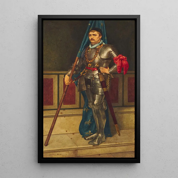 The Knight - Sir James Dromgole Linton — framed artwork on a wall