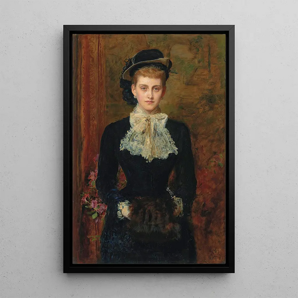Countess of Pourtalès L'ancienne Mme Sebastian Schlesinger - Sir John Everett Millais — framed artwork on a wall