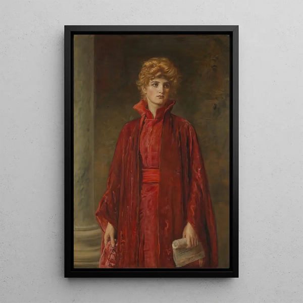 Portia - Sir John Everett Millais — framed artwork on a wall