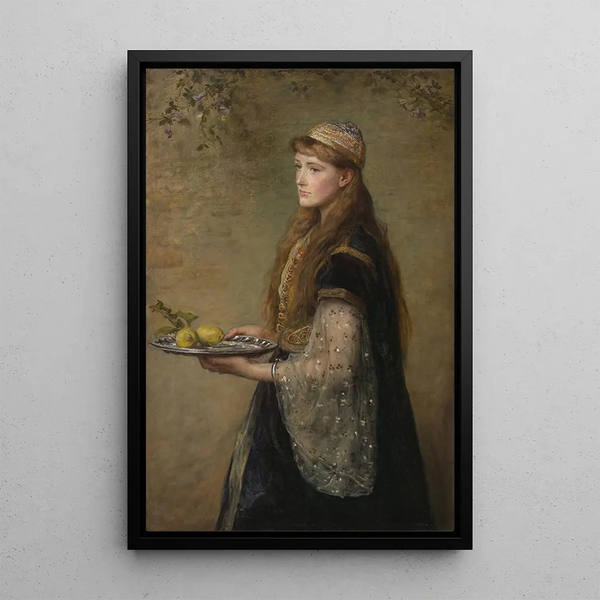 The Captive - Sir John Everett Millais — framed artwork on a wall