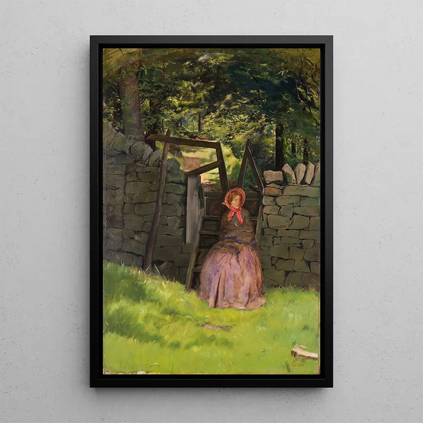 Pending - Sir John Everett Millais — framed artwork on a wall