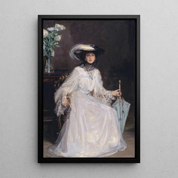 Evelyn Farquhar - Sir John Lavery — framed artwork on a wall