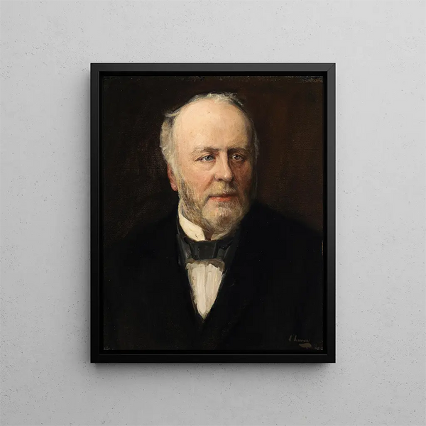 Portrait Painting of John Thomas Gilbert (1829 - 1897), Antique Dealer - Sir John Lavery — framed artwork on a wall
