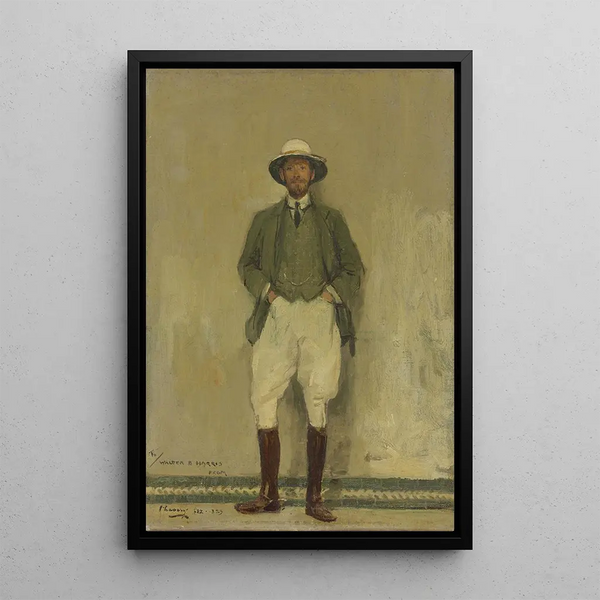 Portrait of Walter B. Harris - Sir John Lavery — framed artwork on a wall