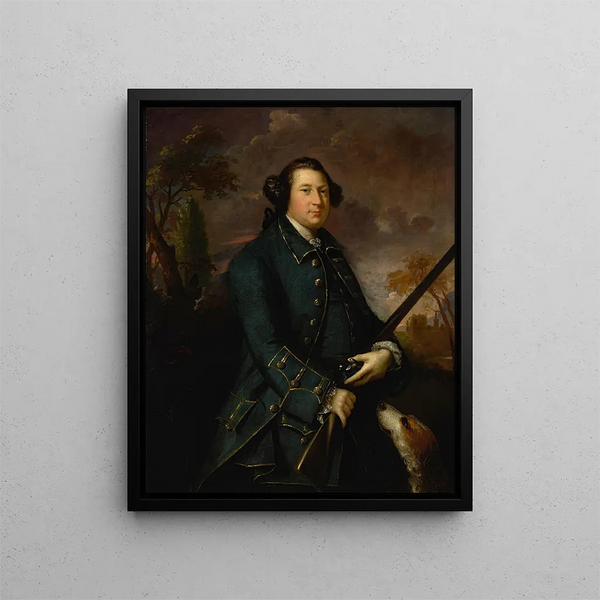 Portrait of Clotworthy Skeffington, 1st Earl of Massereene - Sir Joshua Reynolds — framed artwork on a wall