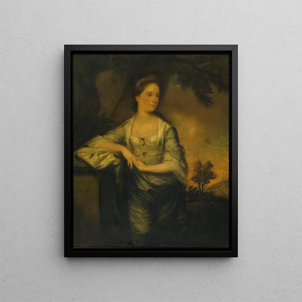 Portrait of Lady Mary Crosbie - Sir Joshua Reynolds — framed artwork on a wall