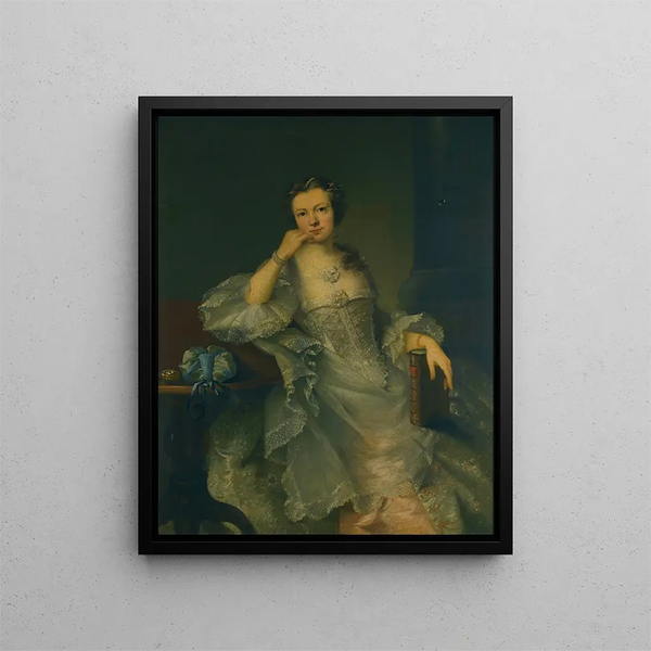 Portrait of Miss Bullock - Sir Joshua Reynolds — framed artwork on a wall