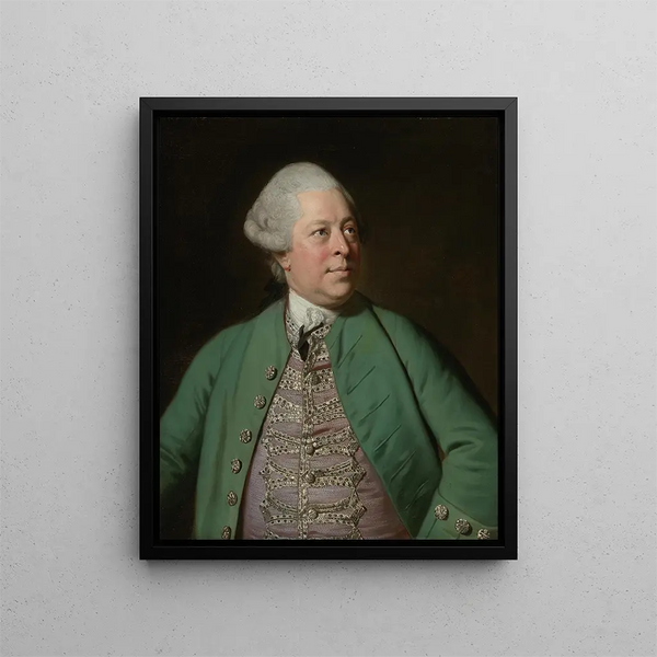 Portrait Painting of Edward Holden Cruttenden - Sir Joshua Reynolds — framed artwork on a wall