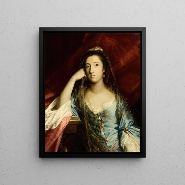 Portrait of Lady Fortescue Anne Campbell - Sir Joshua Reynolds — framed artwork on a wall
