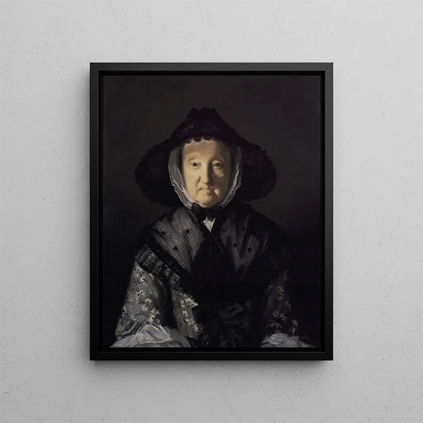 Portrait of a Lady - Sir Joshua Reynolds — framed artwork on a wall