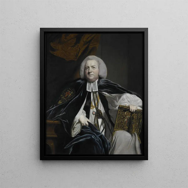Robert Hay Drummond D. D. Painting Archbishop of York and Chancellor of the Order of the Garter - Sir Joshua Reynolds — framed artwork on a wall