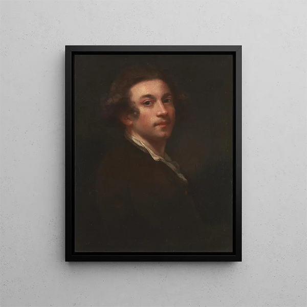 Self-Portrait Painting - Sir Joshua Reynolds — framed artwork on a wall