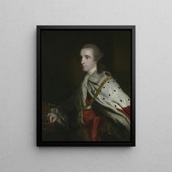 The 4th Duke of Queensberry Old Q as Earl of March - Sir Joshua Reynolds — framed artwork on a wall