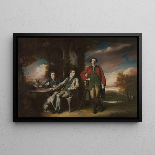 L'honorable Henry Fane 1739-1802 with Inigo Jones and Charles Blair - Sir Joshua Reynolds — framed artwork on a wall