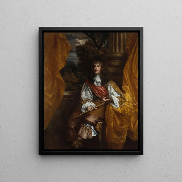 Jacques VII and II when Duke of York - Sir Peter Lely — framed artwork on a wall