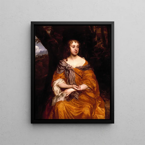 Portrait of Miss Wharton - Sir Peter Lely — framed artwork on a wall
