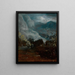 A night deer hunt - Sir Thomas Lawrence — framed artwork on a wall