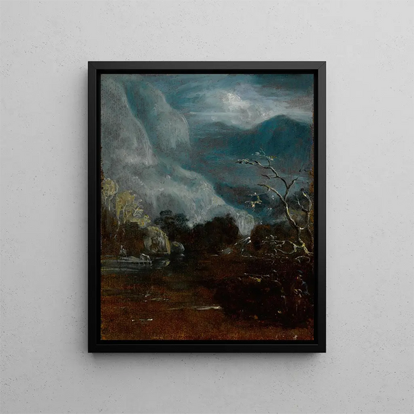 A night deer hunt - Sir Thomas Lawrence — framed artwork on a wall