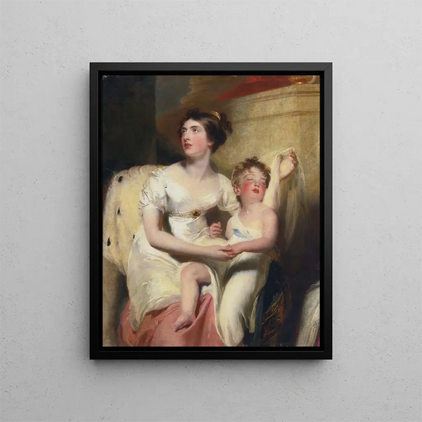 Countess Anne of Charlemont and her son Jacques - Sir Thomas Lawrence — framed artwork on a wall