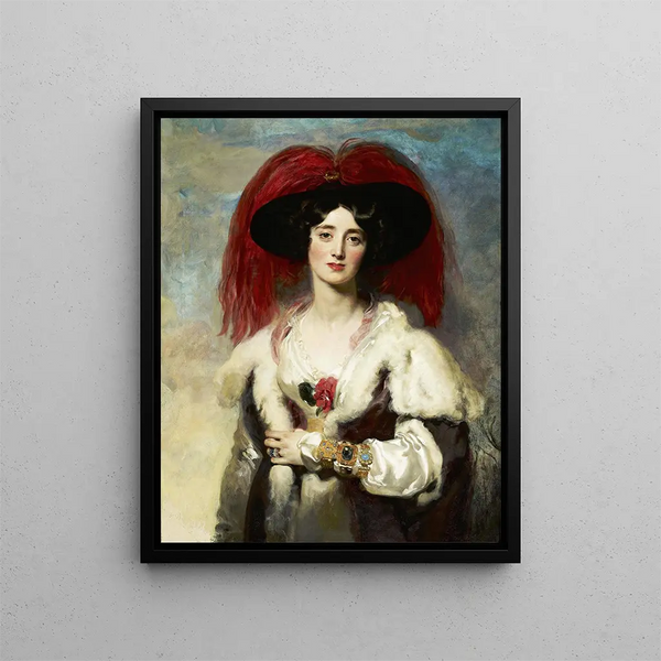 Julia Lady Peel - Sir Thomas Lawrence — framed artwork on a wall