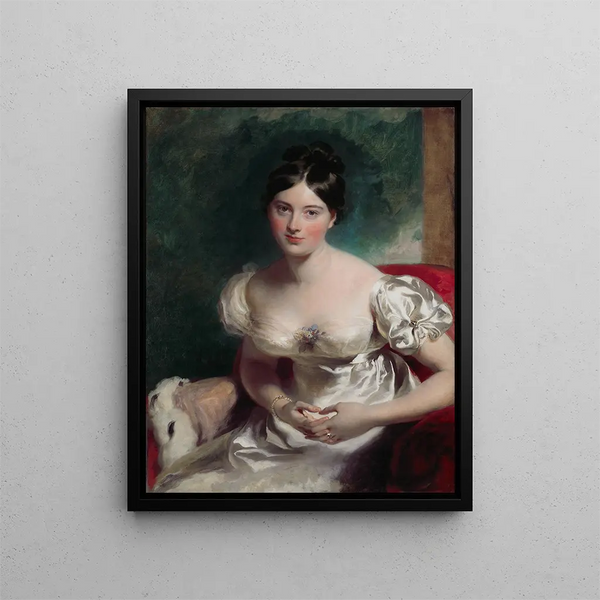 Marguerite Countess of Blessington - Sir Thomas Lawrence — framed artwork on a wall