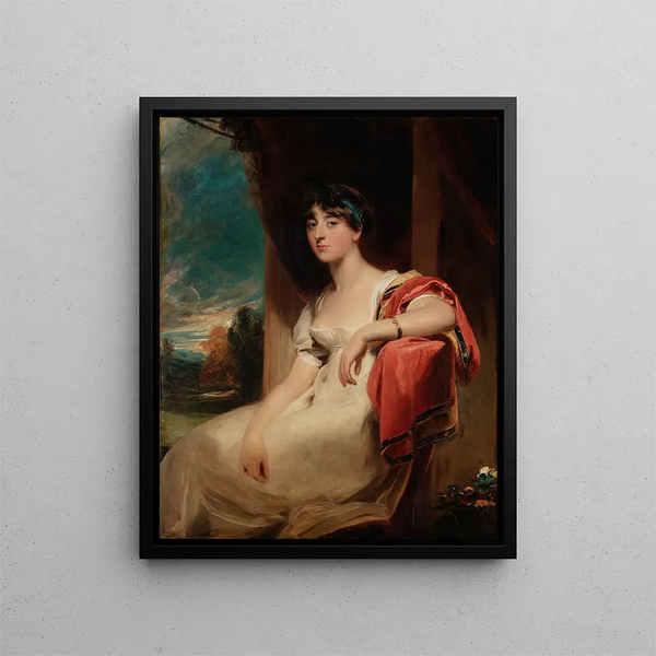 Mademoiselle Harriet Clements - Sir Thomas Lawrence — framed artwork on a wall