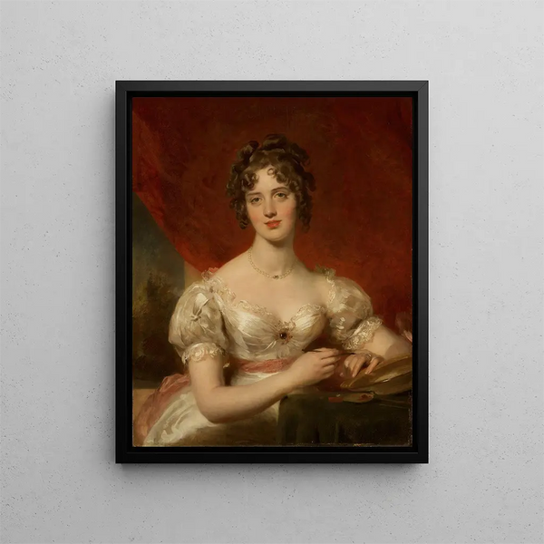 Portrait painting of Mary Anne Bloxam, later Mrs. Frederick H. Hemming - Sir Thomas Lawrence — framed artwork on a wall