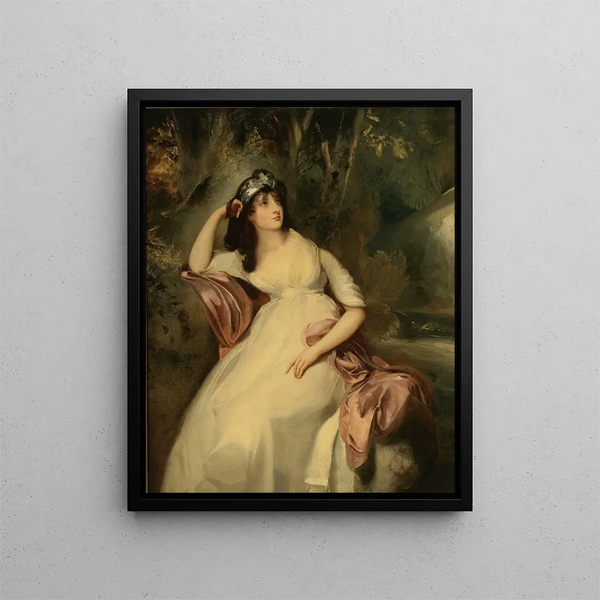 Portrait Painting of Sally Siddons - Sir Thomas Lawrence — framed artwork on a wall