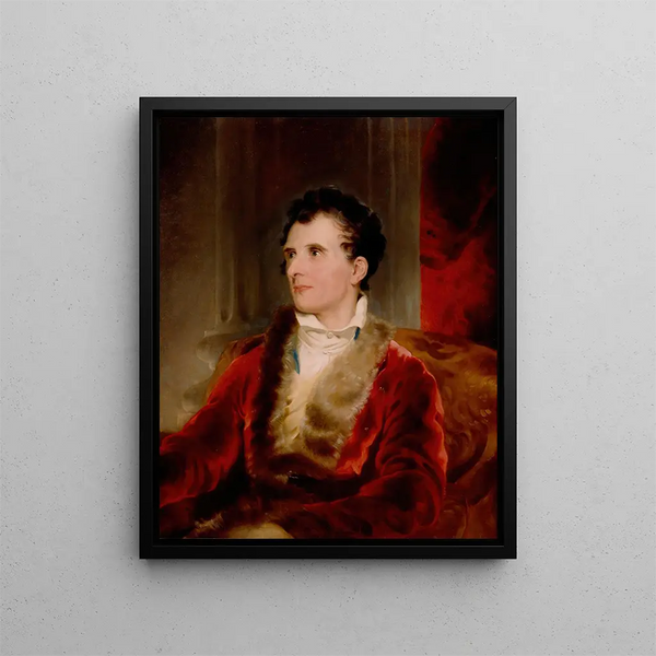 Portrait Painting of Antonio Canova - Sir Thomas Lawrence — framed artwork on a wall