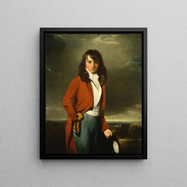 Portrait painting of Arthur Atherley studying at Eton - Sir Thomas Lawrence — framed artwork on a wall