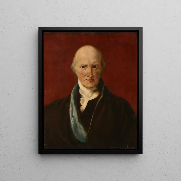 Portrait Painting of Benjamin West - Sir Thomas Lawrence — framed artwork on a wall