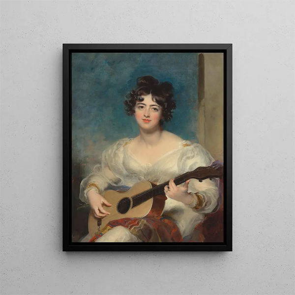 Portrait of Elizabeth Blake Lady Wallscourt - Sir Thomas Lawrence — framed artwork on a wall