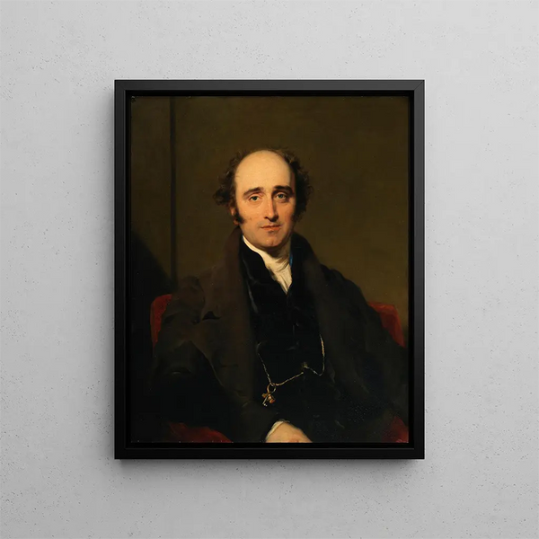 Portrait of John Wilson Croker 1780-1857 politician and author - Sir Thomas Lawrence — framed artwork on a wall