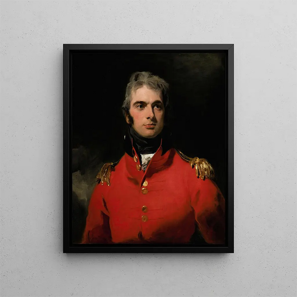 Portrait of Lieutenant-General Sir Herbert Taylor - Sir Thomas Lawrence — framed artwork on a wall