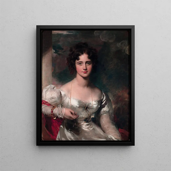 Portrait of Miss Rosamond Croker - Sir Thomas Lawrence — framed artwork on a wall