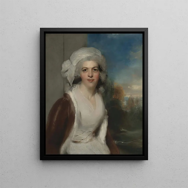 Portrait of Rebecca Lady Simeon - Sir Thomas Lawrence — framed artwork on a wall