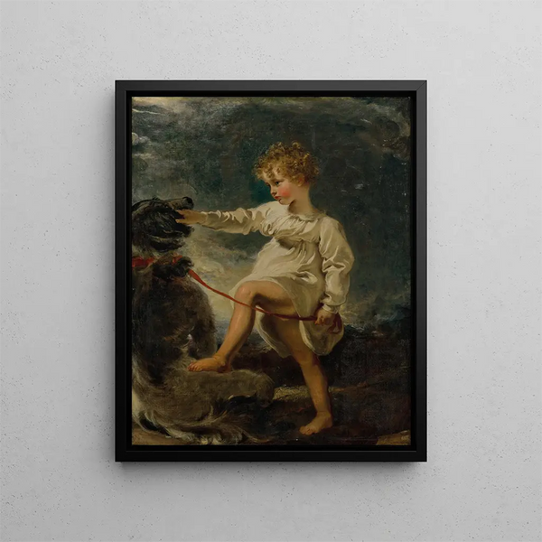 Portrait of William Lock 1804-1832 child - Sir Thomas Lawrence — framed artwork on a wall