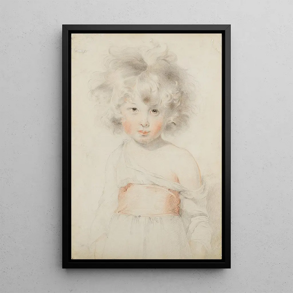 Portrait of a Child - Sir Thomas Lawrence — framed artwork on a wall