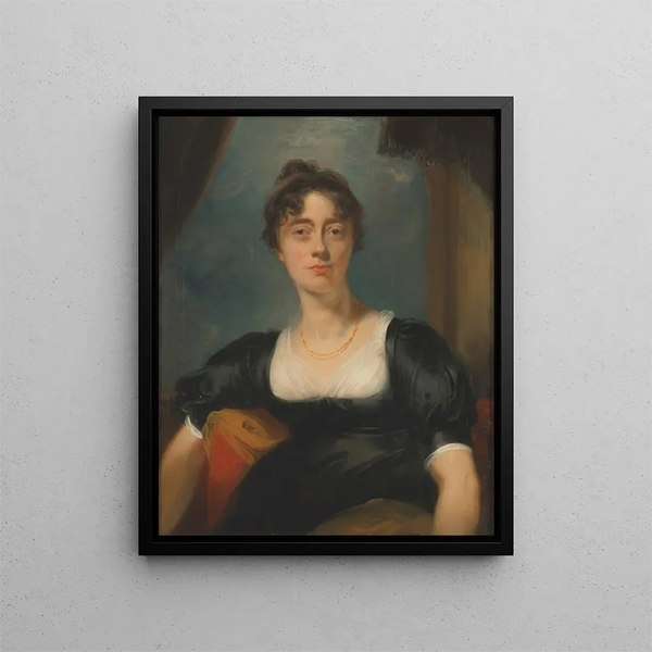 Portrait of a lady traditionally identified as Mrs. Bevan - Sir Thomas Lawrence — framed artwork on a wall